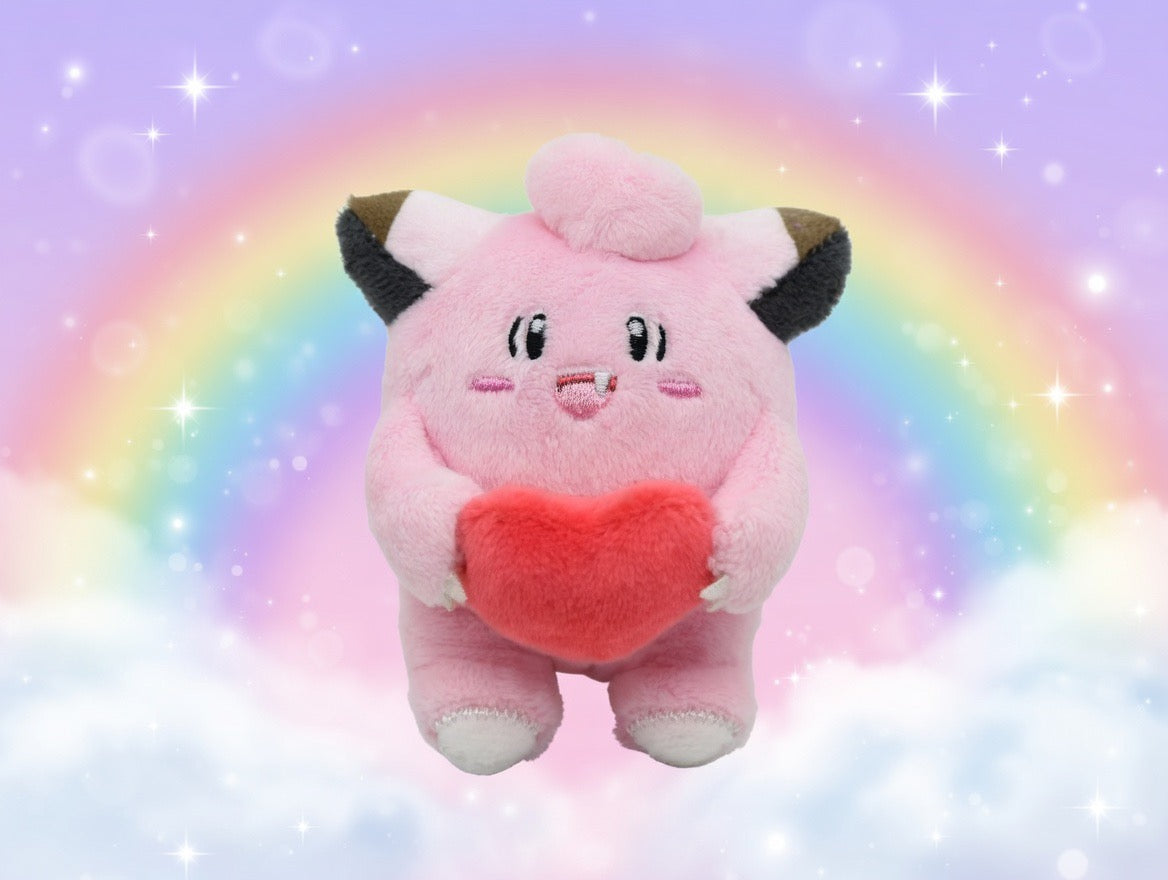 Clefairy met hartje plushie